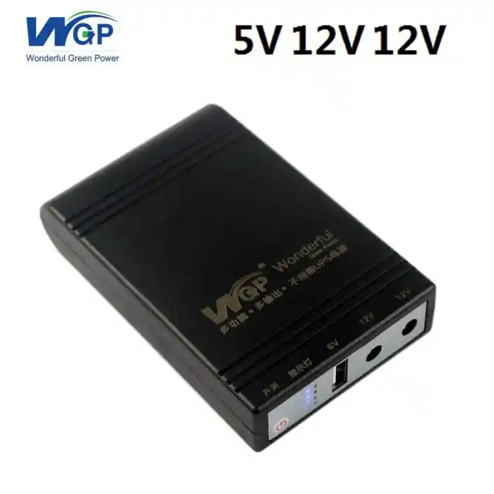 WGP Mini UPS 10400mAh Battery 5,12,12V Update Version  Router & ONU UPS Backup Up To 10 Hours